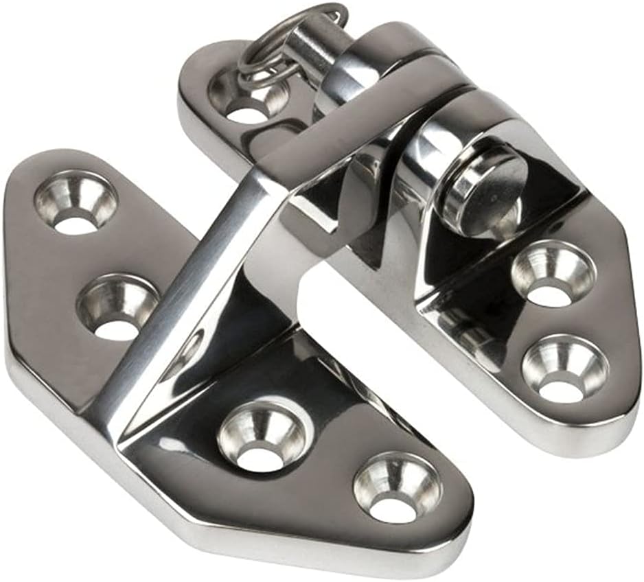 Ship RV Accessories Yacht Hardware Marine Hatch Hinge Heavy Duty Long Reach 316 Marine Grade Stainless Steel Hinge with Removable Pin 2.75" x 2.6" (1PC)
