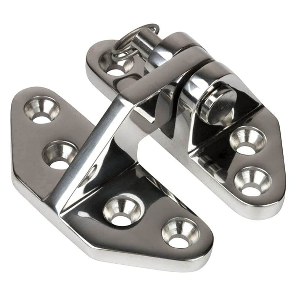 Ship RV Accessories Yacht Hardware Marine Hatch Hinge Heavy Duty Long Reach 316 Marine Grade Stainless Steel Hinge with Removable Pin 2.75" x 2.6" (1PC)