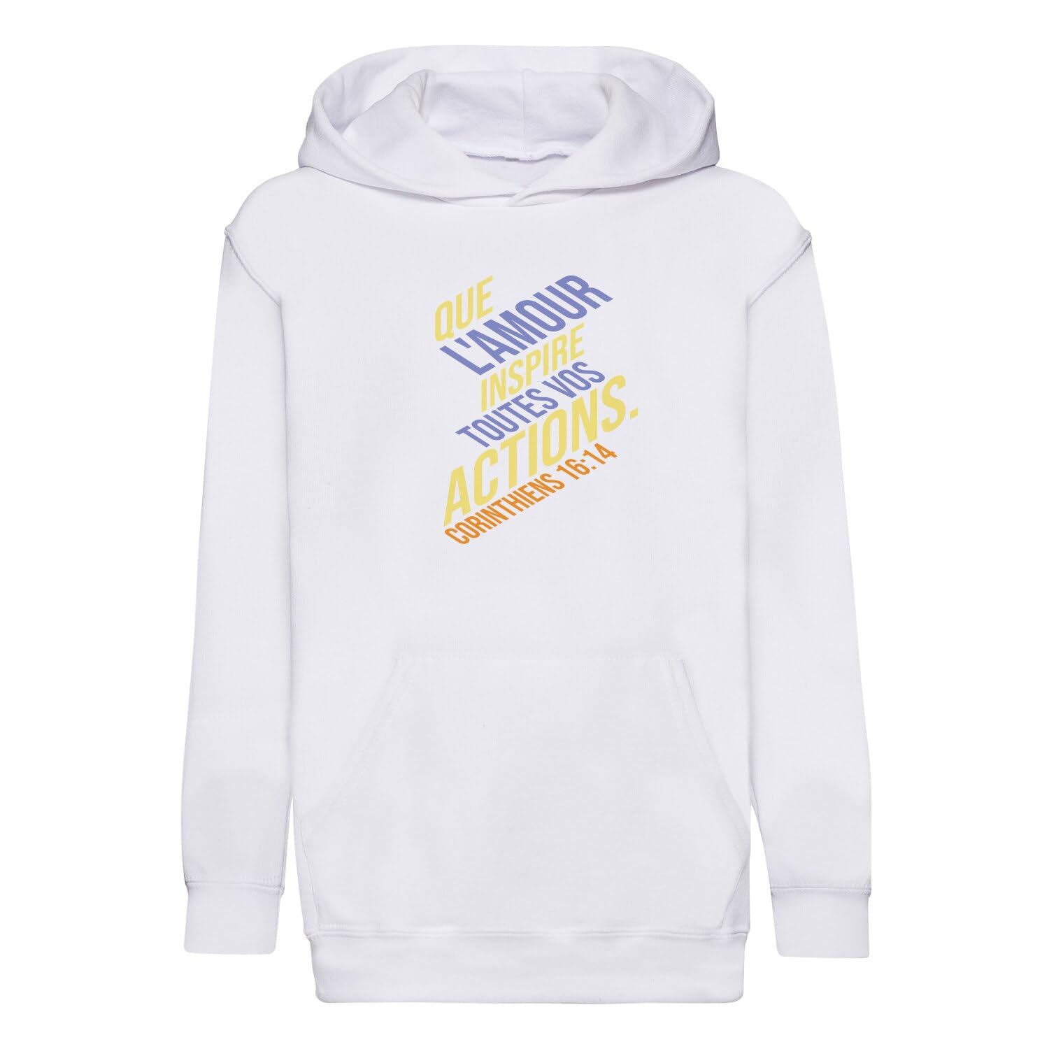 Sweat à capuche enfant Bible Corinthiens cadeau de communion idéal