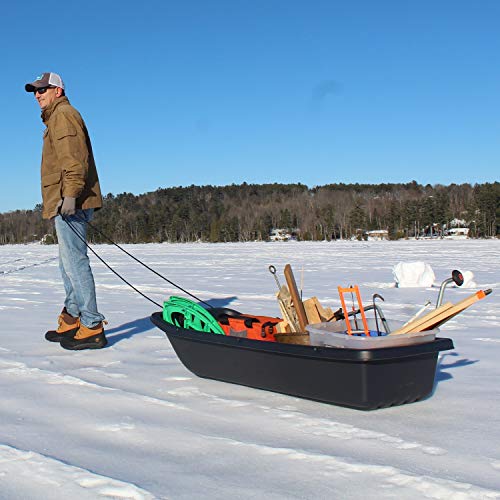 Flexible Flyer Large Utility Pull Sled. Ice Fishing, Deer Hunting, Firewood, Work Cargo, 60” #TOP1