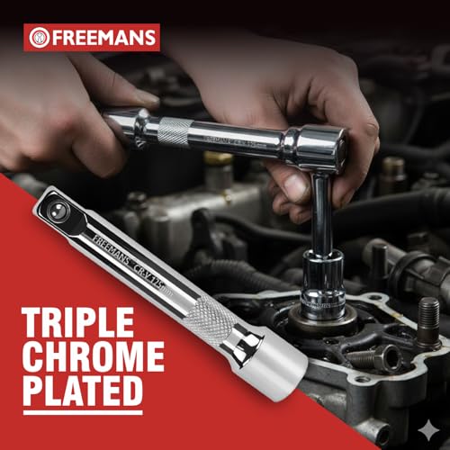 Image of FREEMANS 1 /2 inch Drive Socket Extension Bar - 125mm With CR-V Steel with Mirror Finish | Heavy Duty Socket Extension & Triple Chrome Plated Tool Use For Home & Industrial