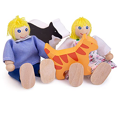 Muñecas Familia de Madera Heritage Playset Bigjigs Toys miniatura 3