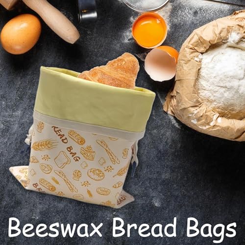 Bolsas de pan de cera de abejas de algodón premium para panadería artesanal 3