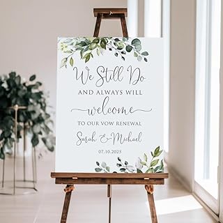 We Still Do Sign, Botanical Wedding Anniversary Sign, Vow Renewal Sign, Established Sign, We Still Do and Always Will