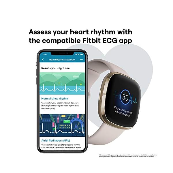 Fitbit-Sense-Advanced-Smartwatch-with-Tools-for-Heart-Health-Stress-Management-Skin-Temperature-Trends-WhiteGold-One-Size-S-L-Bands-Included Fitbit Sense Advanced Smartwatch with Tools for Heart Health, Stress Management & Skin Temperature Trends, White/Gold, One Size (S & L Bands Included)