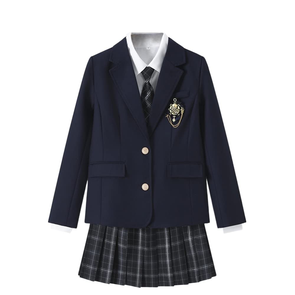 TTYAO REII Japanese High School Girls Uniform JK Uniform Suit Jacket Students Clothing Set with Tie for Women