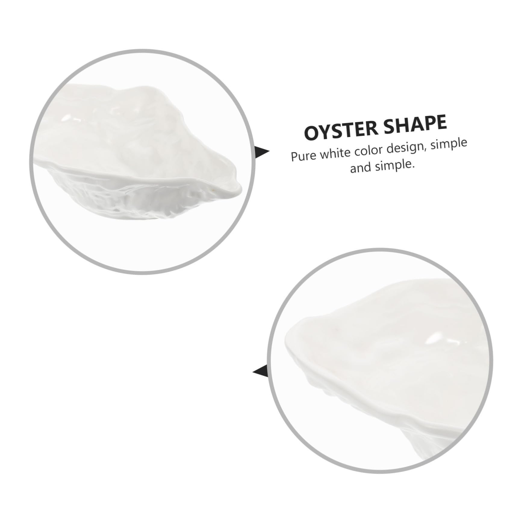 Homoyoyo 1Pc Creative Ceramic Oyster Shaped Bowl Irregular Design for Food Serving for Salads and Buffets and