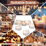 Tealight Candles Bulk - 32PCS Tea Candles Lights Mini Votive Candle with Cotton Wick for Home,Pool,Shabbat,Wedding,Emergencies,Christmas,Halloween - Image 5
