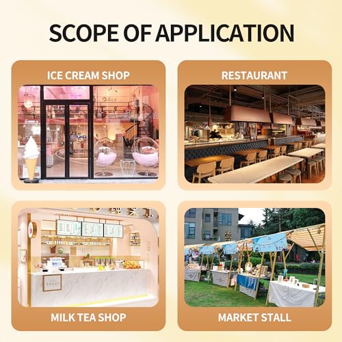 16 Gal/H Commercial Gelato Hard Ice Cream Machine, Italian Ice Cream Maker Machine, Electric Sorbet Maker Machine with Sprayer, 5 Programs, for Gelato, Italian Ice, Sorbet, Hard Ice Cream, Slush