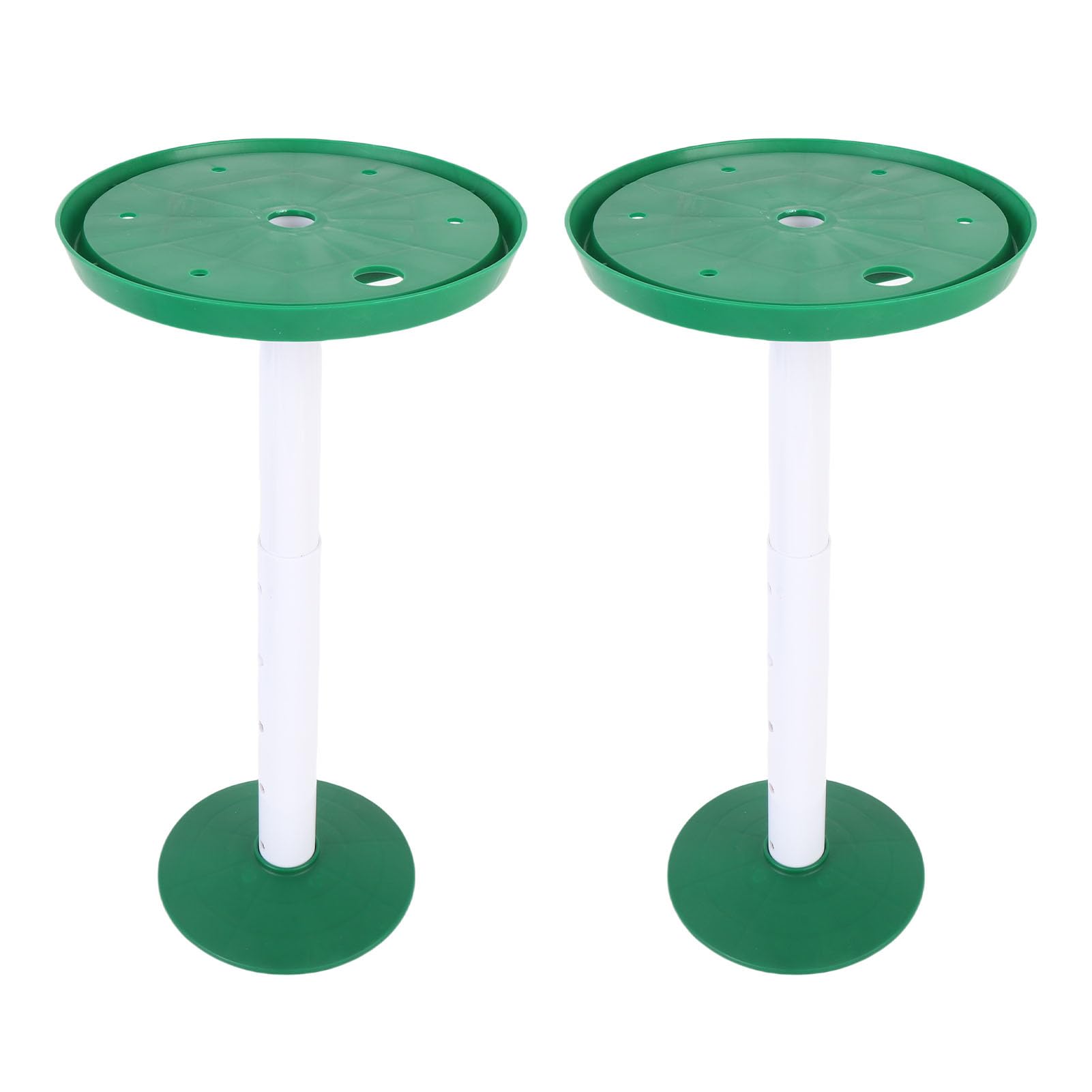 Lot 2 inserts jardinière réglables hauteur pour grands pots, rehausseurs plantes coniques hauts, inserts levage plantes portables (GREEN)