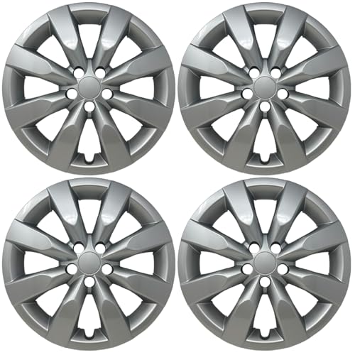 HubStar Replacement for Toyota Corolla 2014-2025 Hubcap Premium Quality Sturdy 16-inch Silver Wheel Cover (4 Pieces)