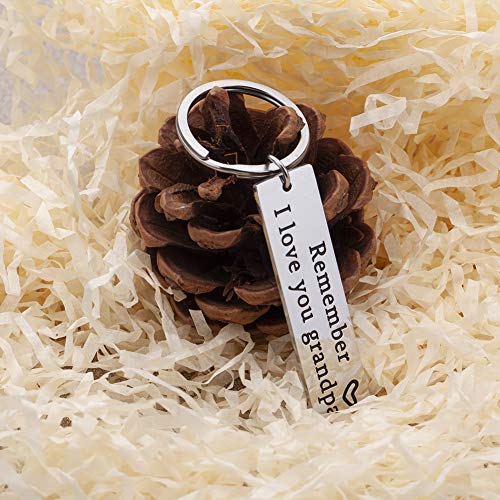 Grandpa Keychain Birthday Gifts For Grandfather From Granddaughter Grandson Father's Day Gift Christmas Wedding For Grandparents Men Him Promoted To Granddad Key Ring From Grandkids Grandchildren #TOP2