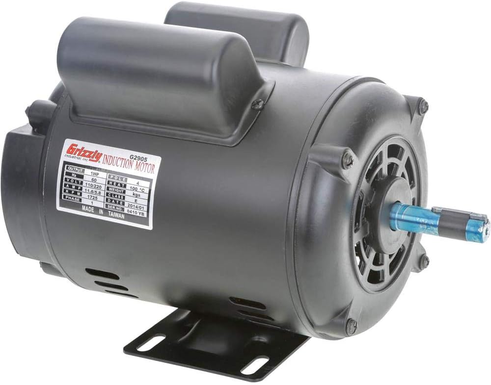 Grizzly Industrial G2905 - Motor 1 HP Single-Phase 1725 RPM Open 110V/220V