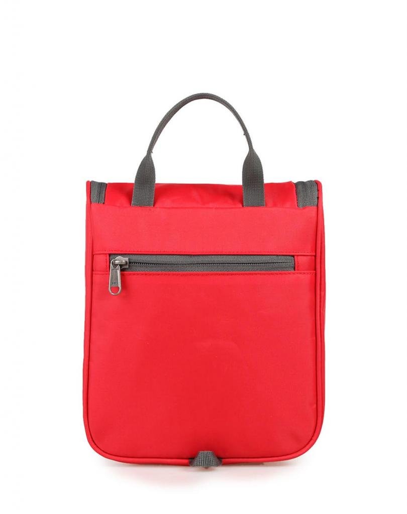 Makino Solid Color-Borsa Organizer per l'igiene personale esterno, impermeabile, Kit da viaggio rosso rosso