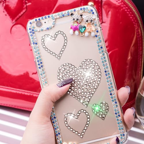 Image of Epakh 84 Glitter Bling Rhinestone Sticker, Heart, Silver | Self Adhesive Gem Stickers for Phone Laptop Car Face Makeup, Sparkly Crystal Rhinestone Decals for Gifts Craft Projects
