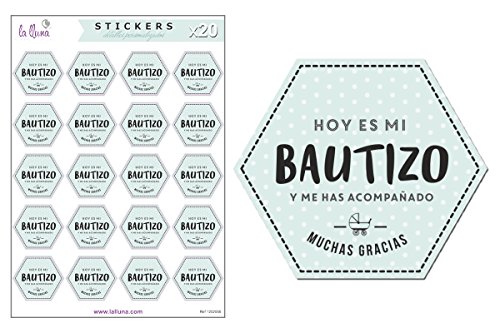 Kit 20 Etiquetas Adhesivas BAUTIZO (Azul) Cover