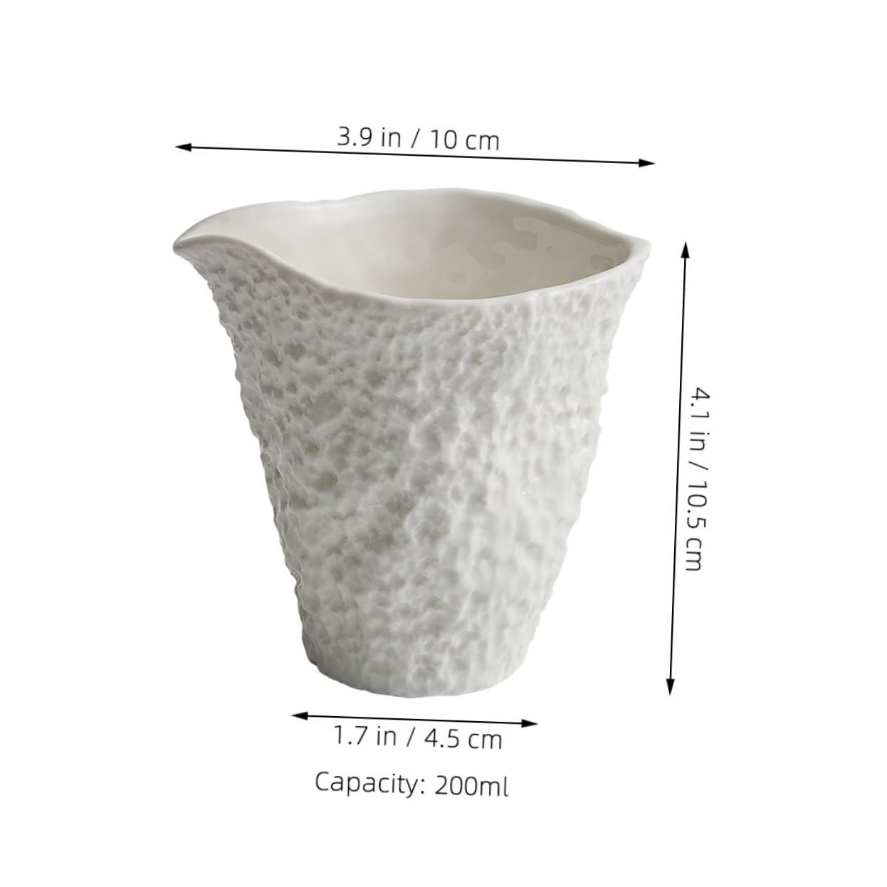 PRETYZOOM Lightweight Ceramic Sauce Boat 200ml Milk Jug Pitcher Spout for Family Meal Restaurant Use