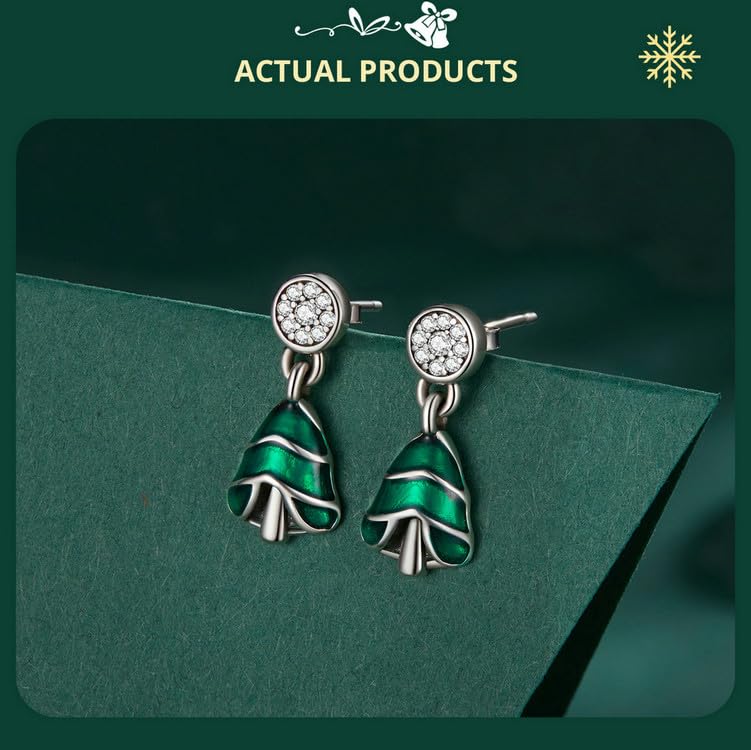 Boucles d'oreilles de noël légères en acrylique pour éviter les lobes lourds - 6