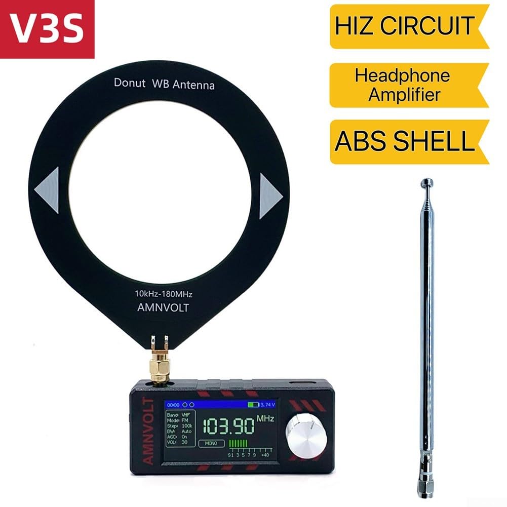AMNVOLT V4 ATS MINI Radio Schermo IPS Si4732 DSP AM/FM, portatile, supporto full-band, Bluetooth, aggiornabile AMNVOLT V4 ATS MINI Radio Schermo IPS Si4732 DSP AM/FM, portatile, supporto full-band, Bluetooth, aggiornabile
