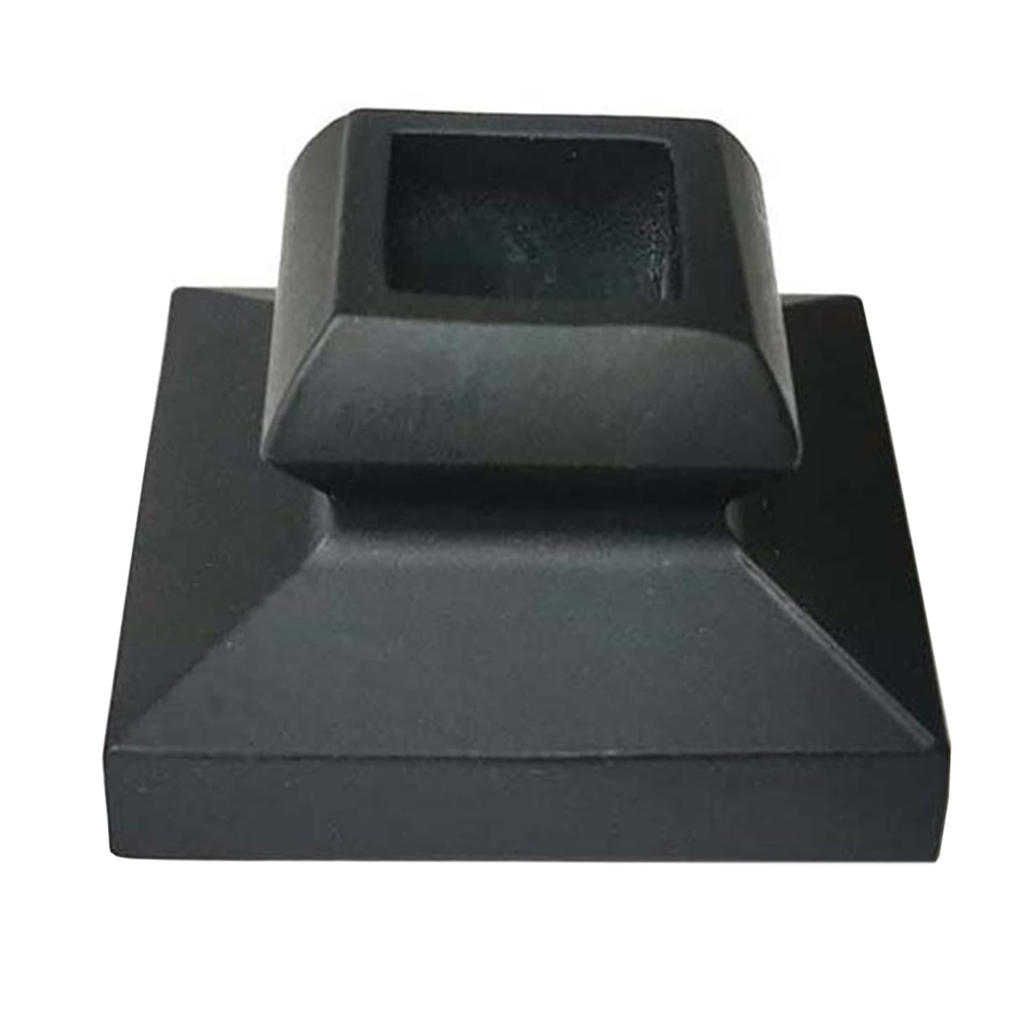 Baluster Flat Base Slim Shoe - for 1/2" Square Iron Balusters - Set of 10 (Satin Black) - DH-SS2