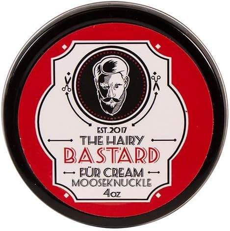 THB All Natural Beard FÜR Cream - Men's Beard Butter Smooths Hair, Minimizes Breakage, Promotes Growth 4oz Can (Mooseknuckle)