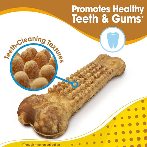 Image of Nylabone Natural Nubz Dog Treats, Allergen-Free Peanut Butter Large Large - 30+ lbs. (18 Count) | Long lasting dog chews, made in the USA, limited ingredients, highly digestible, dog dental treats for large dogs 30+ lbs