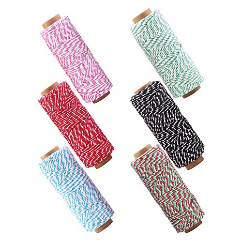 DECORA 328 Yard Bakers Twine Cord Cotton String Rope for Gift Wrapping, Arts Crafts Pack of 6 - Thumbnail 3