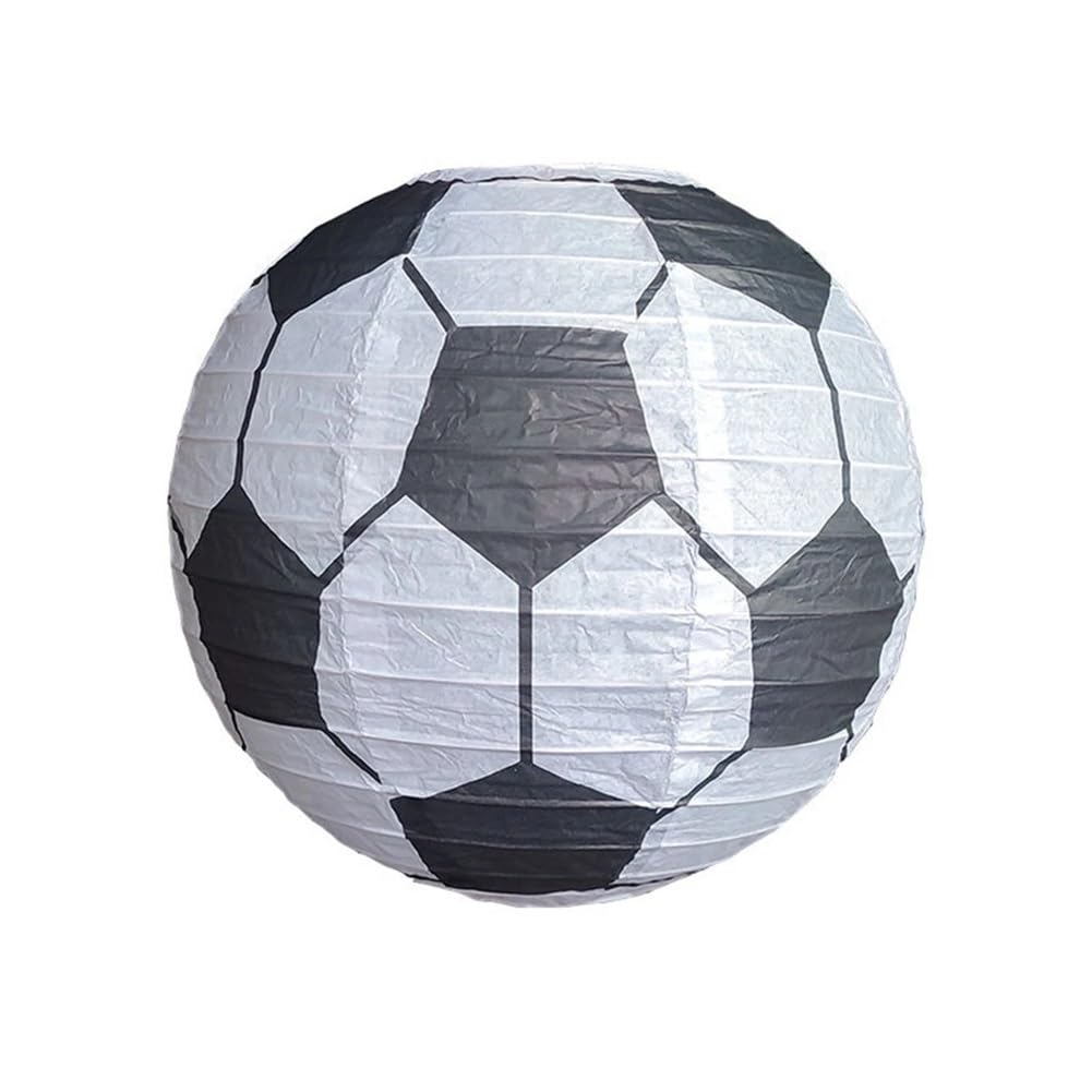 Paper Lanterns Paper Lanterns Ball Baseball/Basketball/Soccer Shape Festive Atmosphere Happy Birthday Party Decor(Football)