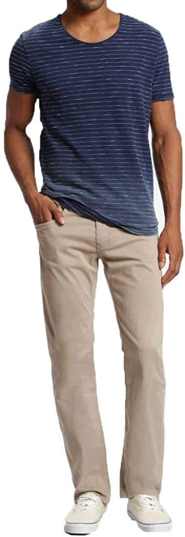 Mavi Zach Men's Straight Leg Pants, Regular Rise Twill Pants for Men, Beige Twill, Light Beige Work Pants, 31 x 30