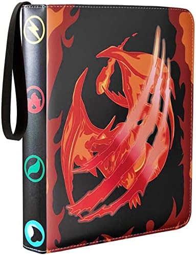 PKMLIFE Card Binder Holder for Trading Cards, Collectible Card Album Sleeves, TCG Book Protection Collection Cards - Zipper 4 Pocket 50 Pages - Put up to 400 Cards (XY)