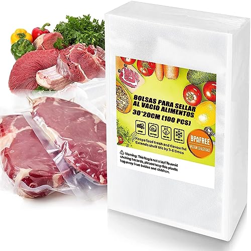 La mejor comparación de Envasadoras al vacío disponible en línea para comprar. 48 100 Bolsas para Sellar al Vacio Alimentos de 30*20 CM, MYAIOL Bolsas Selladoras al Vacío Precortadas Espesadas, Sin BPA, Grado Comercial, Ideal para Comida Sellada, Preparación...