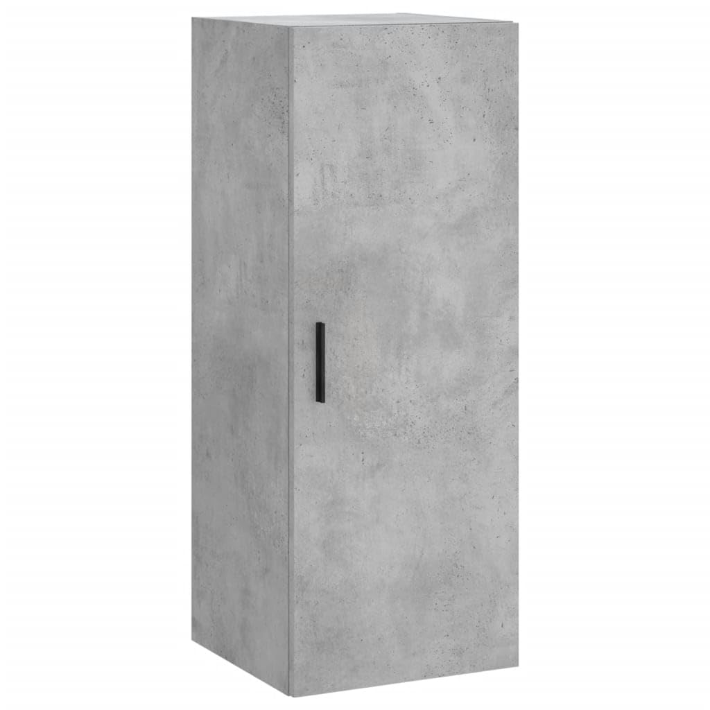 Armario de pared gris hormigón de 34,5 cm con puerta moderna