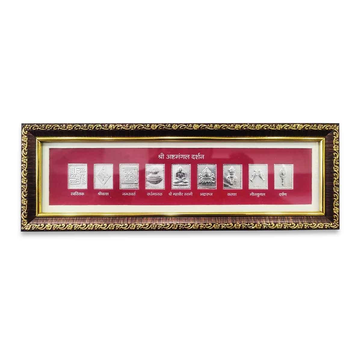 Jainkart Jain 999 Silver Asthamangal/Ashtmangal/Frame for Gift (12x4 inches), sterling-silver/Wall Mount/For Home/Office Use,Ideal for Corporate/Personal/Festival Gifting, House Warming-image-27