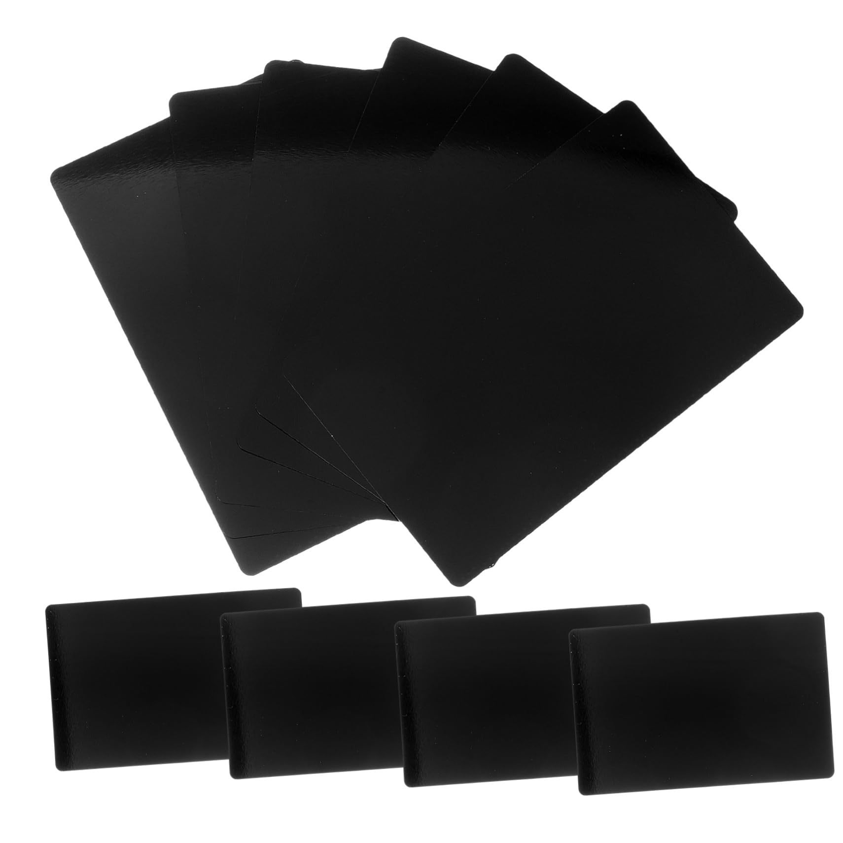 SHINEOFI 10 Set Carte Vergini in Alluminio Biglietto Da Visita Fai Da Te Biglietti Da Visita Vuoti Biglietti Da Visita in Alluminio Bianco Piccole Carte Black 10 Pezzi*10