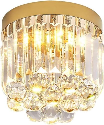 Petit plafonnier en cristal compatible avec couloir sombre et étroit