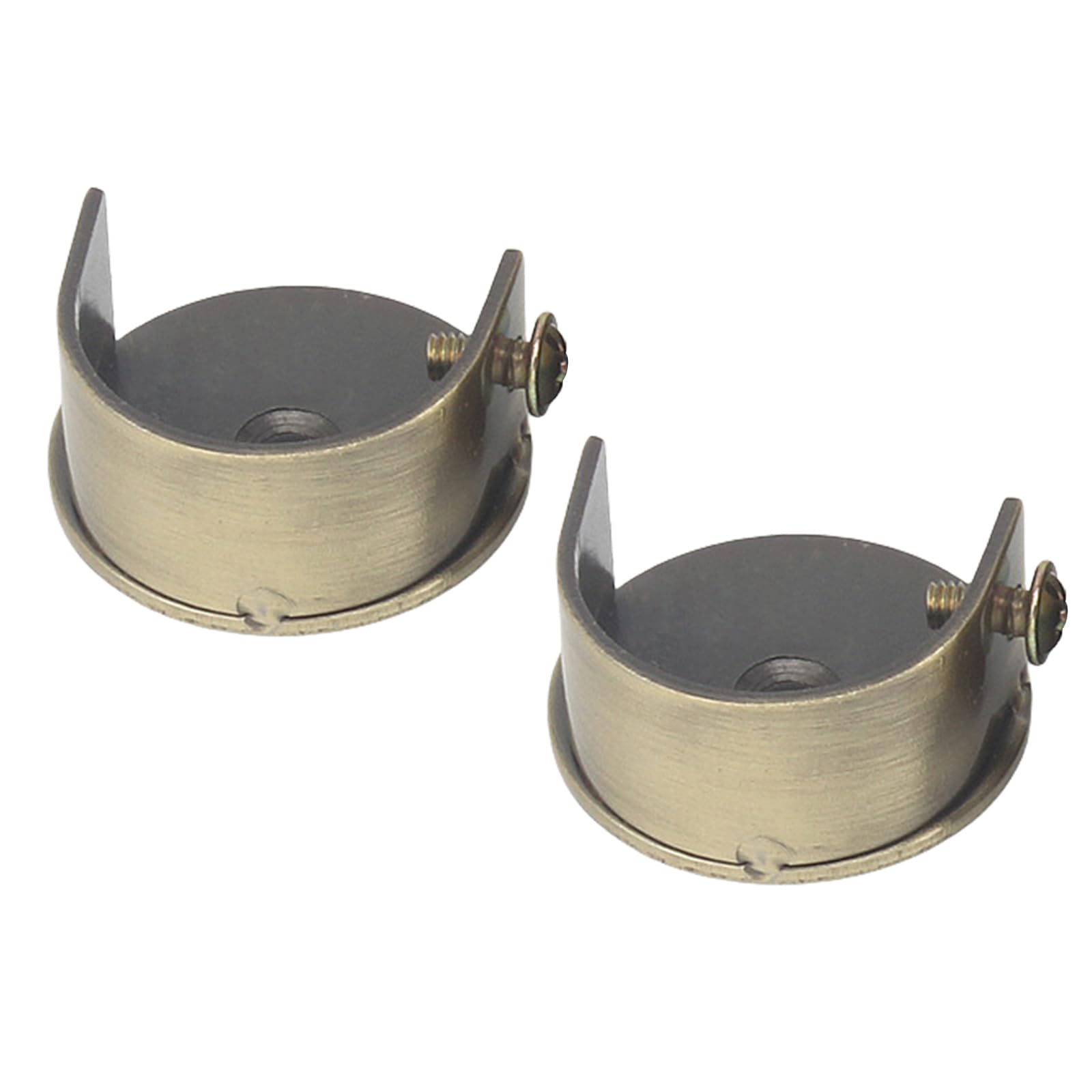 Luofeng Bronze 2Pieces Curtain Rod Brackets Curtain Holder For 28Mm Curtain Rod Wall Mount Alloy For Medium And Heavy Curtains