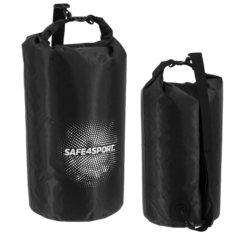 SAFE4SPORT dry bag 30L nero - sacca da kayak leggera - sacca da spiaggia - sacca impermeabile