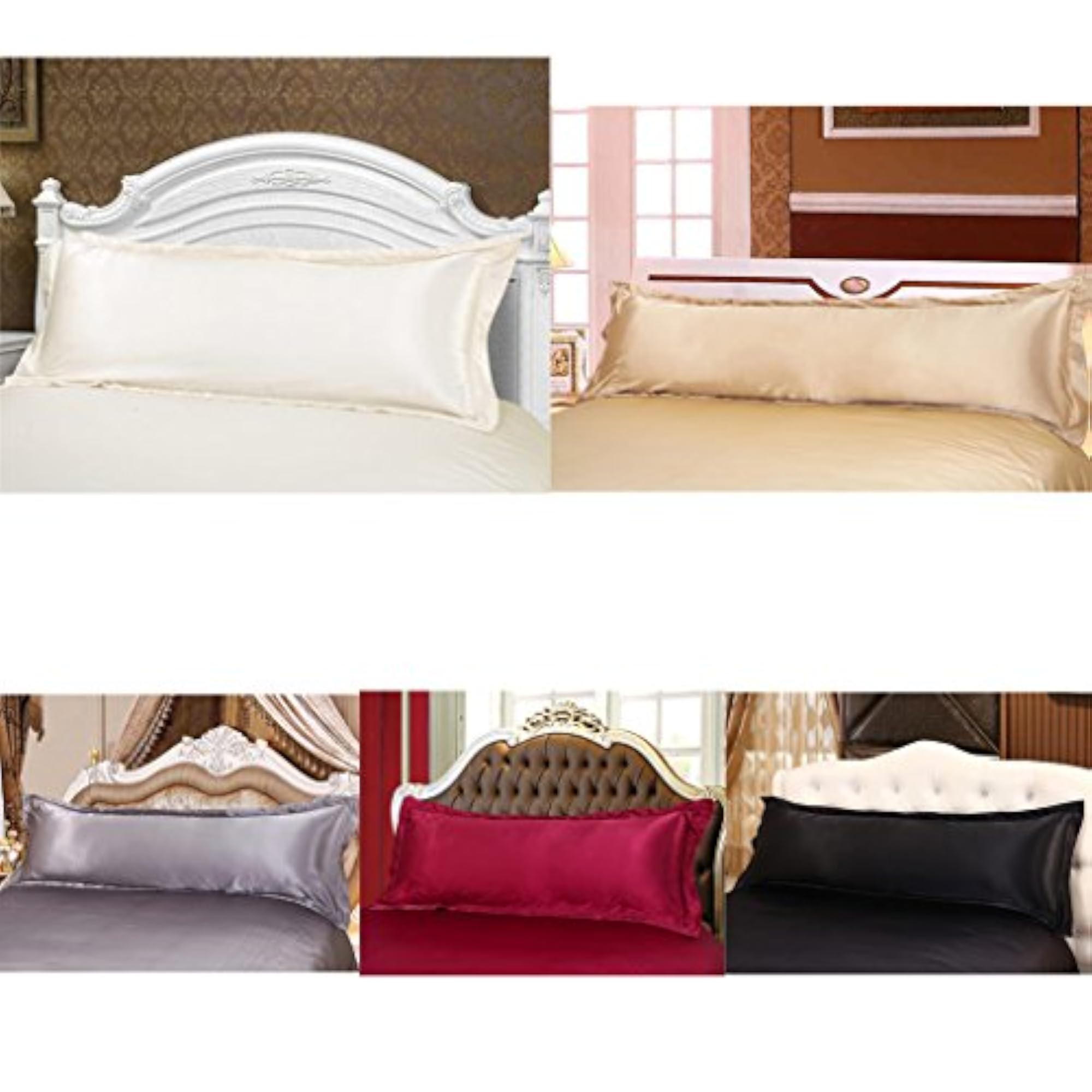 Solid Color Luxury Silk Pillow Case Cover