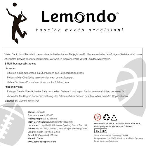 Lemondo Volleyball PU weich offizielle Größe 5 wasserdicht Beachvolleyball Sandsport Sommergeschenk Ball für Indoor Outdoor(mit Pumpe)