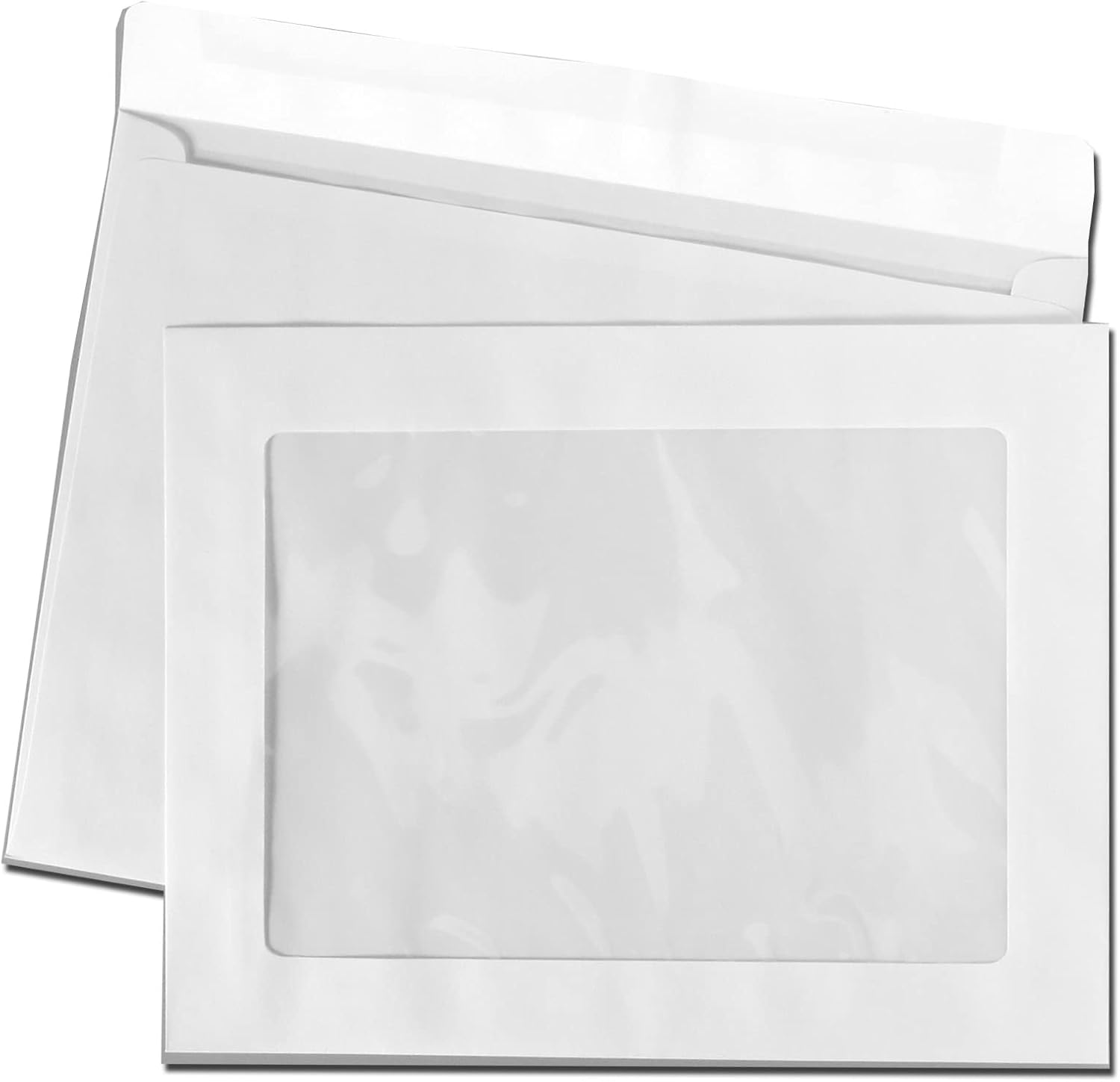Full Face Window Envelopes White with Peel and Stick Closure (100, 10 x 13 x 2)