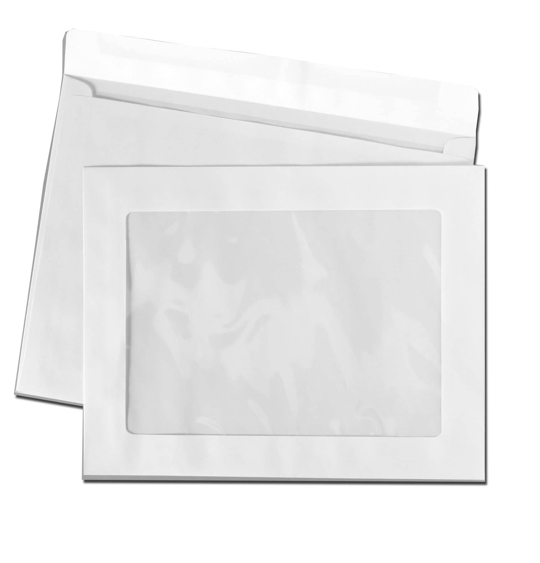 Full Face Window Envelopes White with Peel and Stick Closure (25, 9.5 x 12.5)
