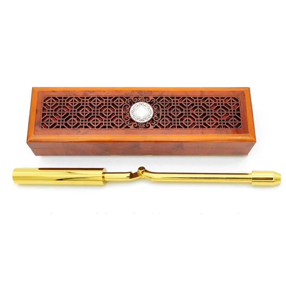 Detector de Metales Varilla de detección plegable de cobre puro, herramienta de detección de Feng Shui, varillas de agua, Detector de oro, piezas de herramientas, 1 Uds. Herramientas para buscar tesor