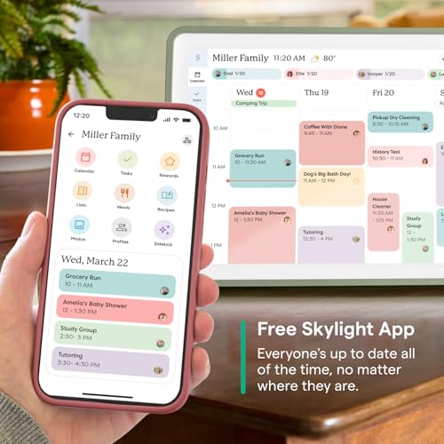 Image of Skylight Calendar 2 - 15-inch Full HD Touchscreen Digital Calendar, Featured on Wirecutter - Wall Planner & Interactive Chore Chart, Smart Family Organizer, 16GB Storage, Wi-Fi, Wall Mount Included - Classic, Sage