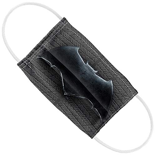 Justice League Movie Kids Batman Chest Logo 1-Ply Reusable Face Mask Covering with Adjustable Nose Wire