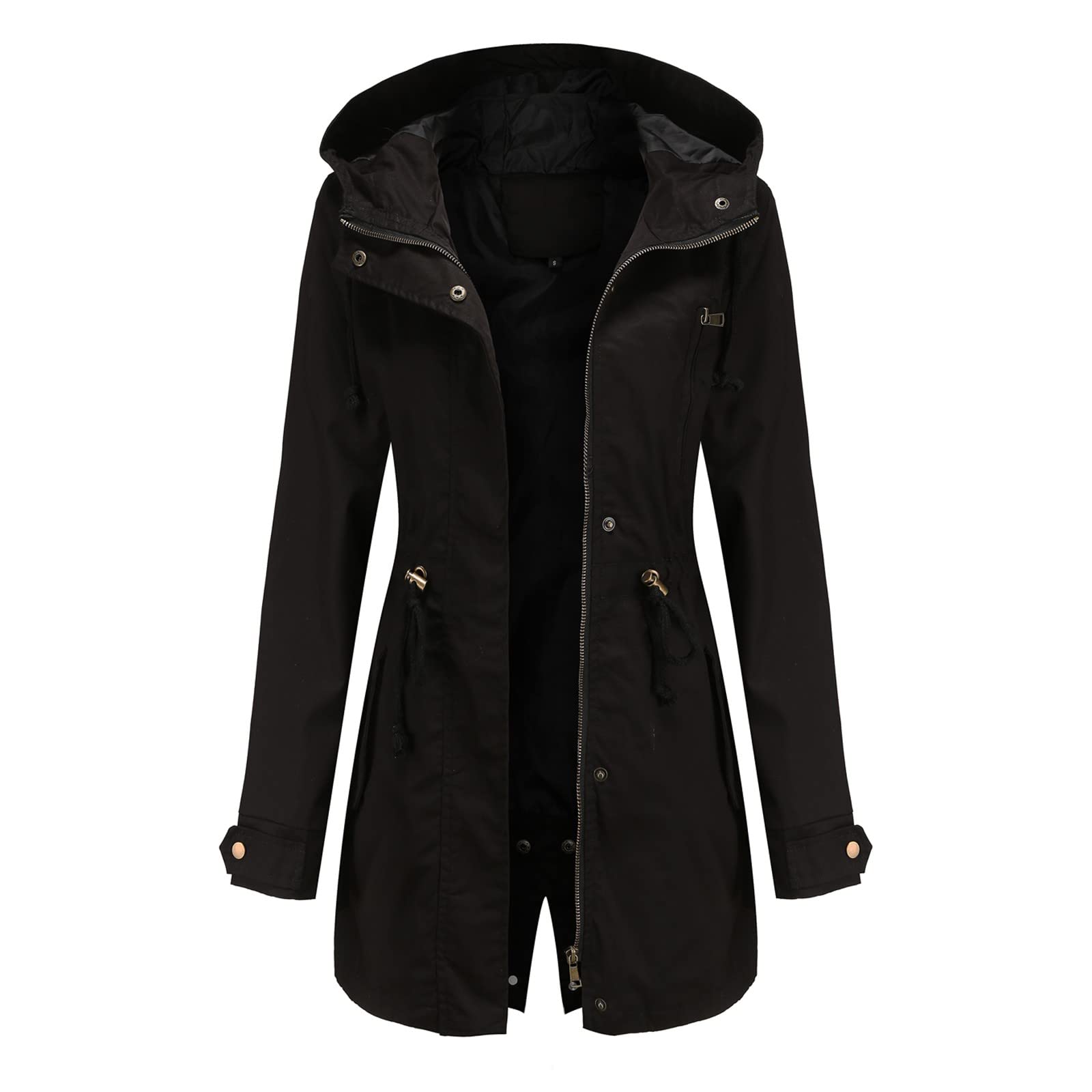Generisch Veste légère pour femme, trench, coupe-vent, grande taille, pour voyage, randonnée