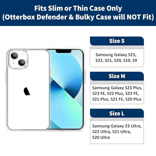 Stronden PH12A Holster For Samsung Galaxy S24 Ultra, S23 Ultra, S22 Ultra, S21 Ultra - Leather Belt Case With Belt Clip/Loop [Magnetic Closure] Pouch W/Built In Id Card Holder  thumb #5