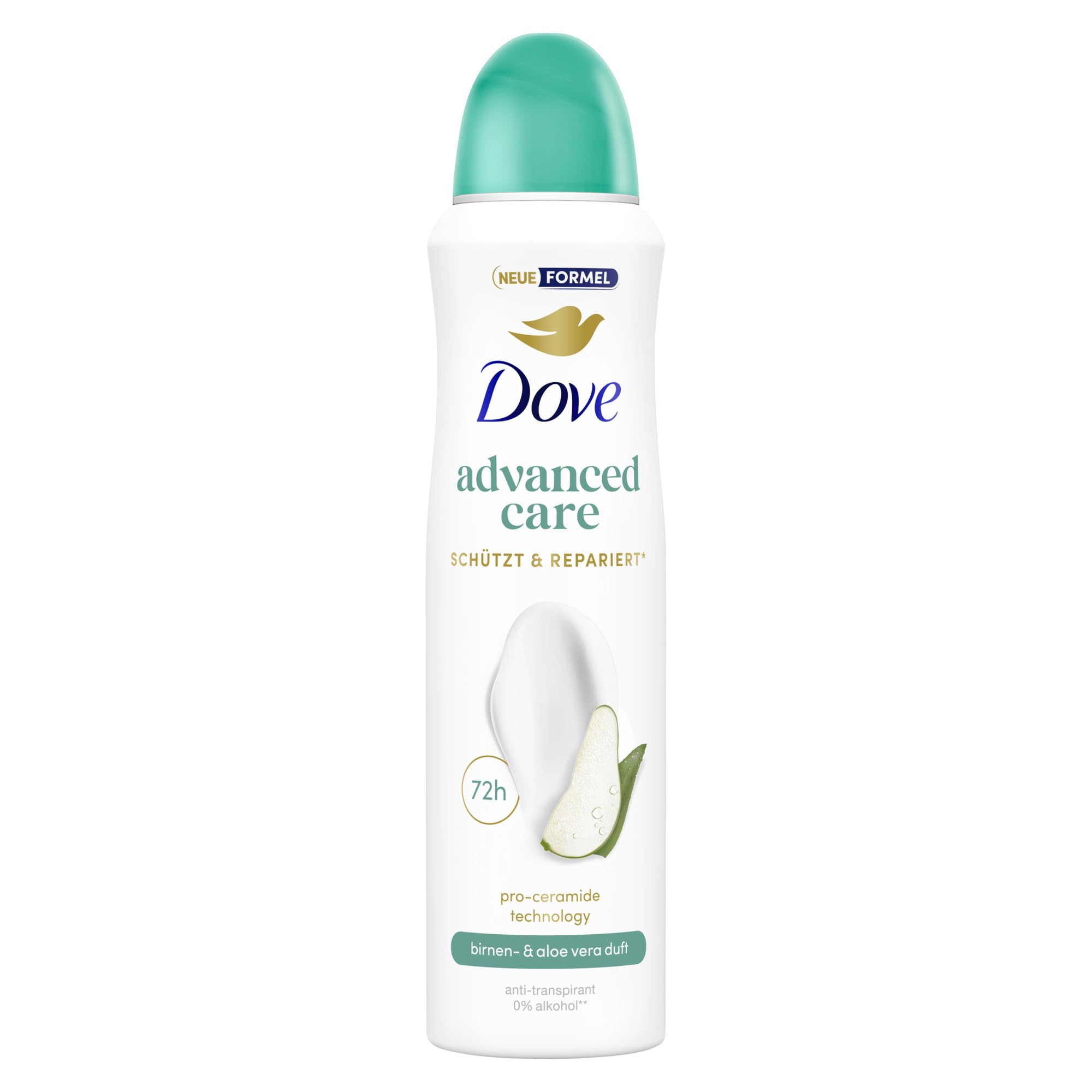 Dove Advanced Care Anti Transpirant Deo-Spray Birnen- und Aloe Vera Duft Deodorant mit 72 Stunden Schutz vor Achselnässe und Körpergeruch 150 ml