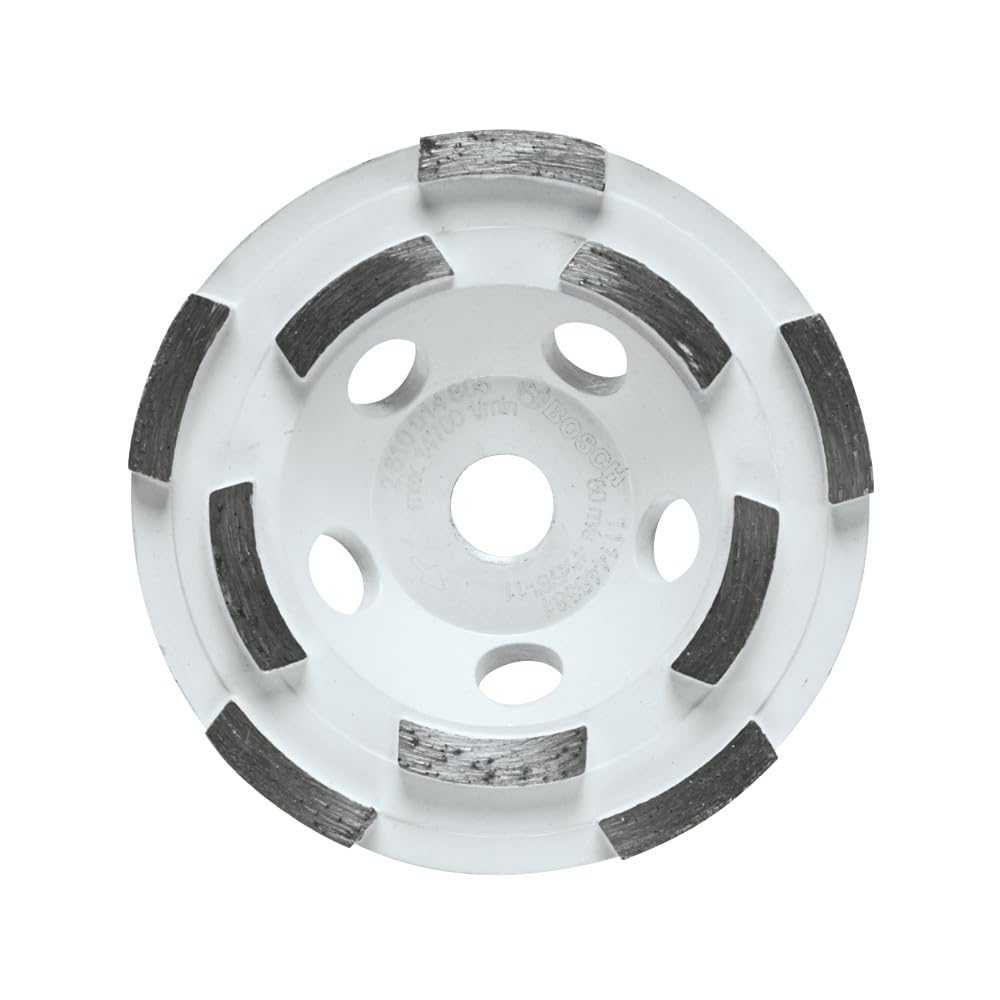 BOSCH DCDR0402 Diamant-Schleiftopf mit segmentierter Nabe, 10,2 cm, zweireihig, schnelle Materialabtragung, Beton, Mauerwerk, Winkelschleifer