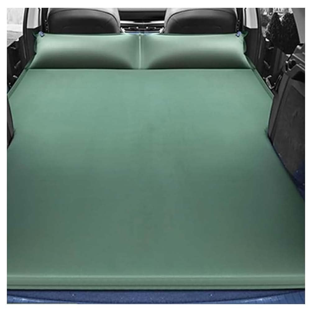 Coche Colchón Inflable para Passat B5 Polo Golf Tiguan Jetta touran, Cama Hinchable Colchón de Aire Camping Viajar Asiento Trasero Maletero Accesorios,F/Green