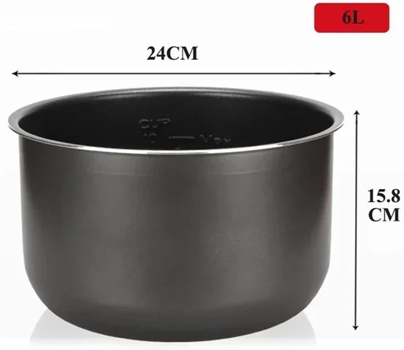 Electric Pressure Cooker Liner 1.6/3/4/5/6L Non-stick Rice Pot Gall Black Crystal Inner Accessories Cooker Parts,compatible For Midea(6L)